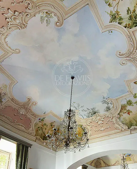 soffitto dipinto a cielo