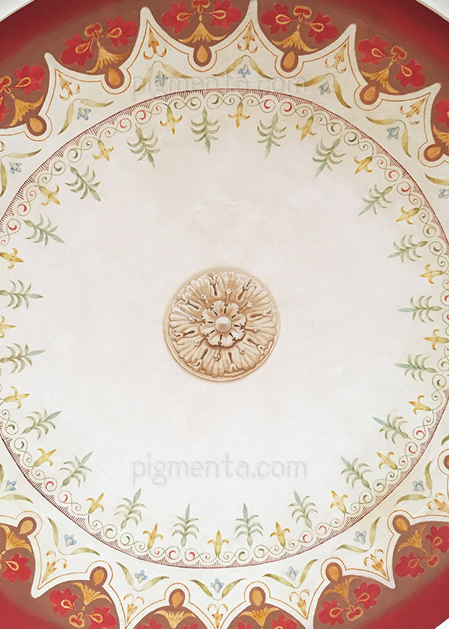 affreschi Liberty su cupole - Pigmenta Milano
